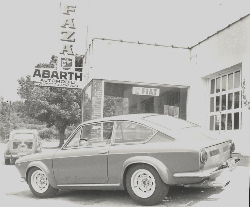 STRONG AS AN OXEN IS AN FIAT 850 COUPE POWERED BY AN ABARTH 2000 ENGINE WITH STRONG AS AN OXEN IS AN FIAT 850 COUPE POWERED BY AN ABARTH 2000 ENGINE WITH